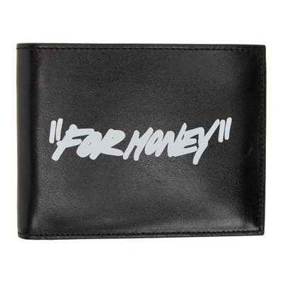 Off-white Black & White Quote Bifold Wallet In Black/white