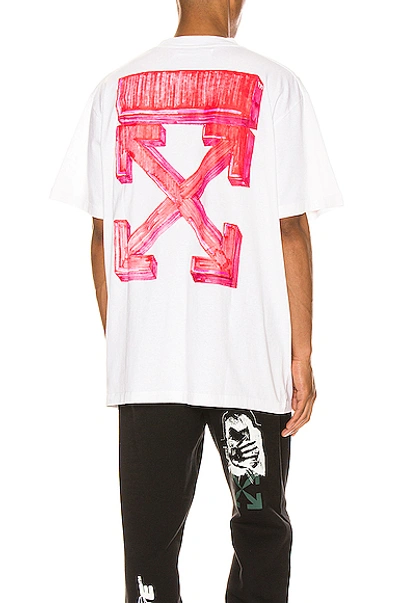 Off-white Marker Over Tee In White & Red