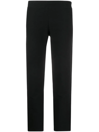 Eileen Fisher Petite Washable Stretch Crepe Cropped Pants In Black