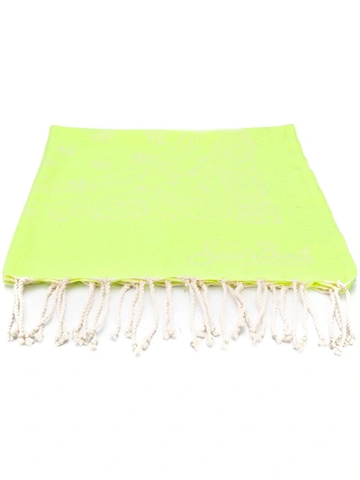 Mc2 Saint Barth Babies' Fringed Beach Wrap In Yellow