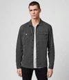 Allsaints Spotter Military Shirt Jacket In Iron Gray