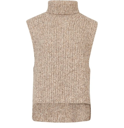 Isabel Marant Étoile Megan Sleeveless Cotton-blend Jumper In Beige