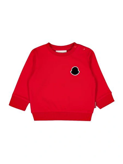 Moncler Kids Sweatshirt For Boys In Red