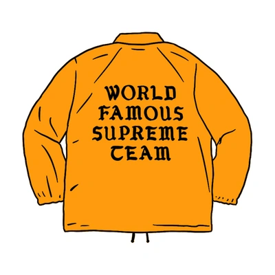 Pre-owned Supreme  World Famous Coaches Jacket Light Orange