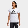 Adidas Originals Big Girls Short Sleeves Classic Badge Of Sport T-shirt, Extended Size In White/black