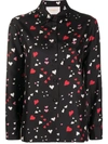 La Doublej Boy Heart-print Shirt In Cuori Nero