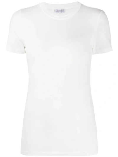 Brunello Cucinelli Crew Neck T-shirt In White