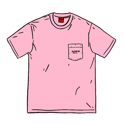 Pre-owned Supreme Overdyed Pocket Tee (ss20) Pink