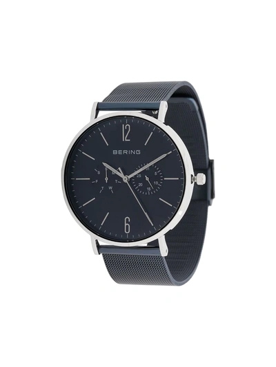 Bering Classic Polished 40mm Watch In Blue