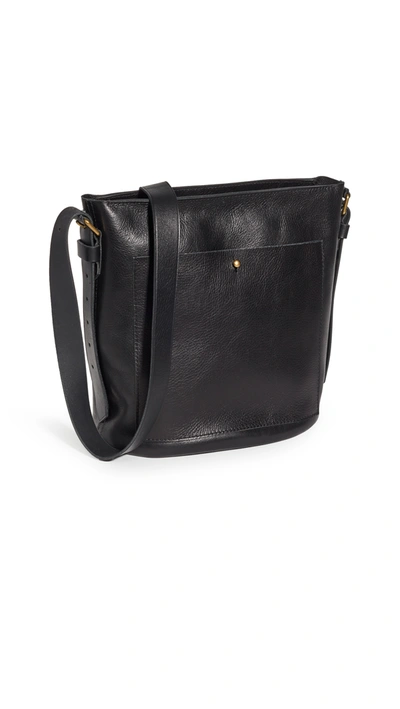 Madewell Mini Transport Bucket Crossbody Bag In True Black