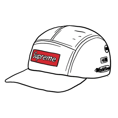 Pre-owned Supreme  Trail Camp Cap White