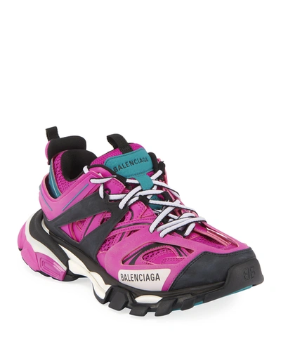 Balenciaga Track Colorblock Fashion Trainer Sneakers In Pink/black