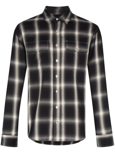 Purple Brand Checked Button-up Shirt In Grey