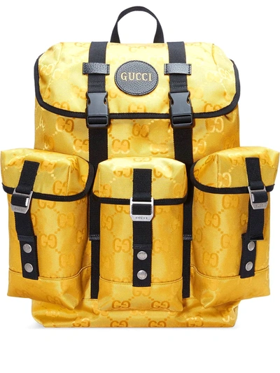 Gucci Off The Grid Gg Multi-pocket Backpack In Yellow