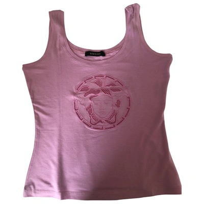 Pre-owned Versace Pink Viscose Top