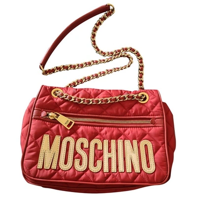 Pre-owned Moschino Cloth Crossbody Bag In Red