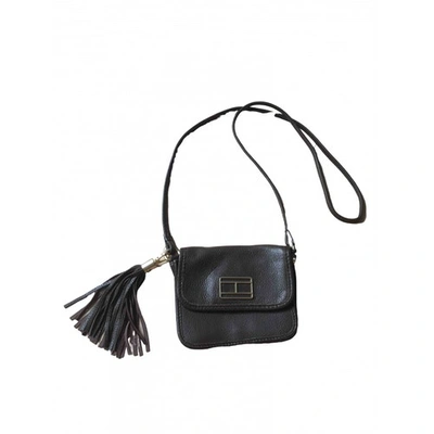 Pre-owned Tommy Hilfiger Leather Mini Bag In Brown