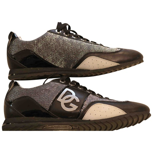 Pre-owned Dolce & Gabbana Super King Black Leather Trainers | ModeSens