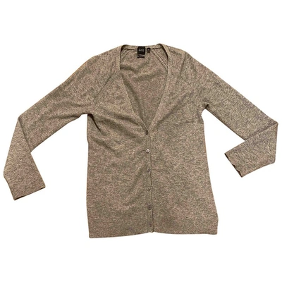 Pre-owned Saks Fifth Avenue Cashmere Cardigan In Grey