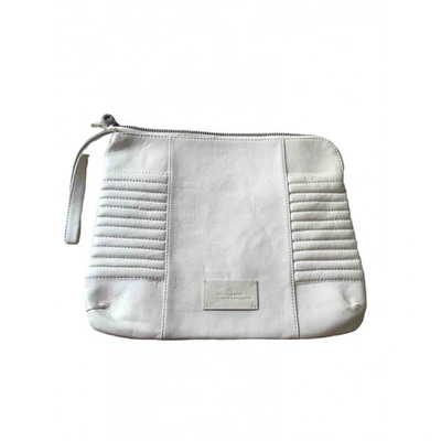 Pre-owned Designers Remix Leather Clutch Bag In White