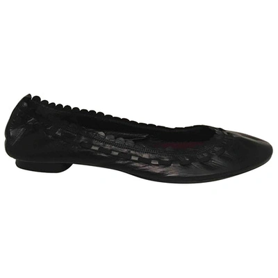 Pre-owned Marc Jacobs Black Leather Ballet Flats