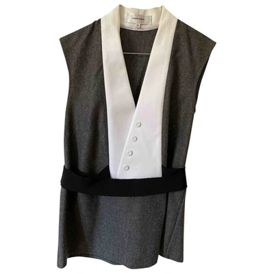 Pre-owned Carven Wool Blouse In Anthracite