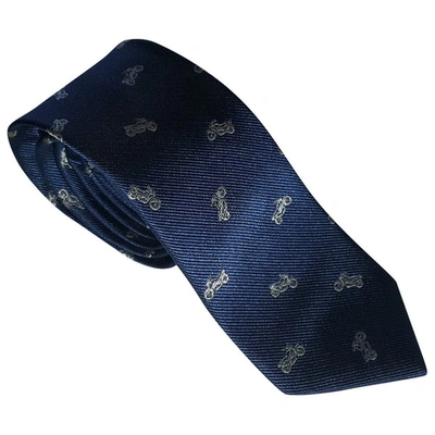 Pre-owned Jcrew Silk Tie In Blue