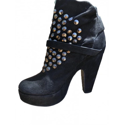 Pre-owned Balmain Ankle Boots In Black