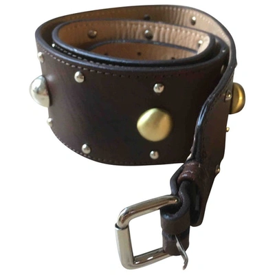 Pre-owned By Malene Birger Leather Belt In Brown