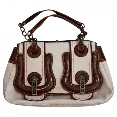 Pre-owned Fendi Bag Cloth Handbag In Ecru