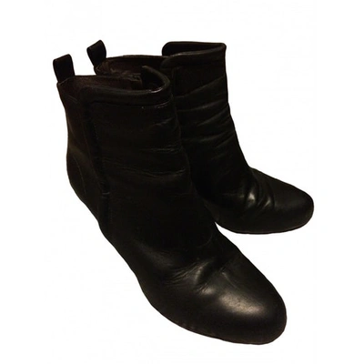 Pre-owned Filippa K Leather Ankle Boots In Black