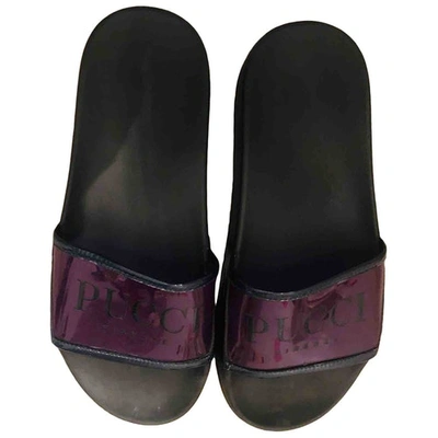 Pre-owned Emilio Pucci Purple Plastic Sandals