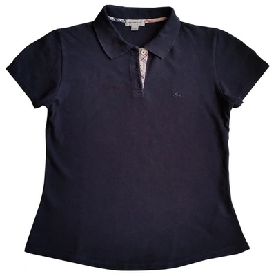 Pre-owned Burberry Black Cotton Top