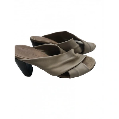 Pre-owned Bruno Bordese Beige Leather Mules & Clogs