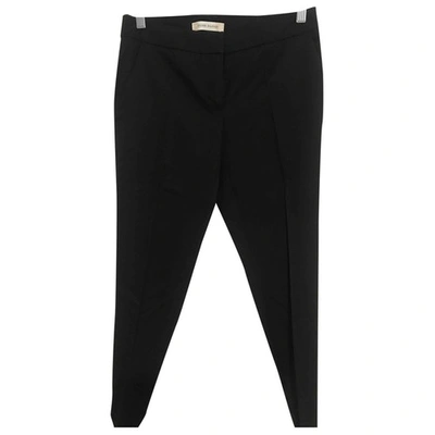 Pre-owned Pierre Balmain Wool Slim Pants In Black