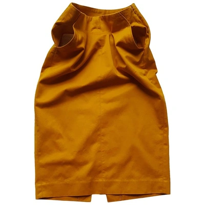Pre-owned Romeo Gigli Mid-length Skirt In Orange