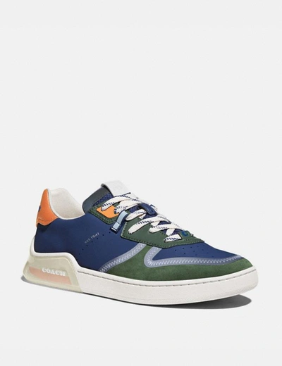 Coach Citysole Court Sneaker In Colorblock In Blue - Size 10.5d In True Navy/ Washed Utility