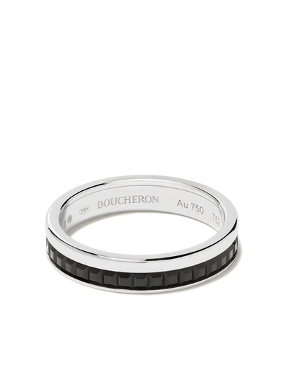 Boucheron 18kt White Gold Quatre Black Edition Pvd Ring