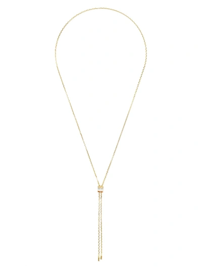 Boucheron 18kt Yellow, White And Red Gold Quatre Mini Tie Diamond And White Ceramic Necklace In 3g