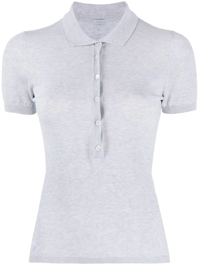 Malo Short Sleeve Polo Top In Grey