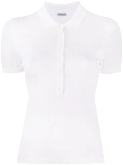 Malo Short-sleeve Polo Top In White