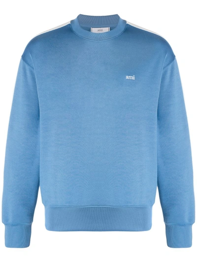 Ami Alexandre Mattiussi Ami Embroidered Sweatshirt In Blue