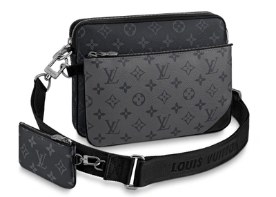 Louis Vuitton Trio Messenger Monogram Eclipse Reverse Gray in