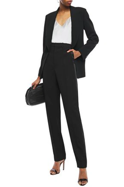Joseph Fever Grain De Poudre Wool Straight-leg Pants In Black