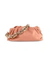 Bottega Veneta The Chain Pouch Leather Clutch In Maple Gold