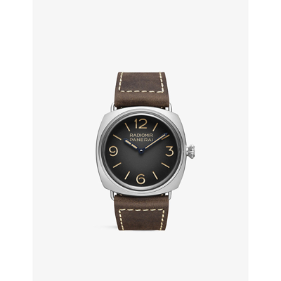 Panerai Mens Black Pam00425 Radiomir S.l.c Stainless-steel And Leather Watch 1 Size