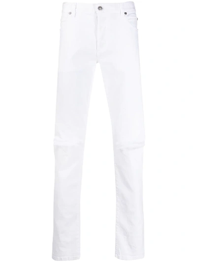 Balmain White Stretch Skinny Jeans