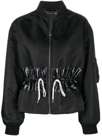 Givenchy Glossy Nylon Insert Jacket In Black