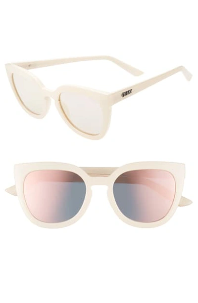 Quay Noosa 55mm Cat Eye Sunglasses In Pearl/ Rose