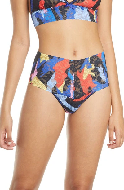 Hanky Panky Bold Huntress Retro Thong In Multi